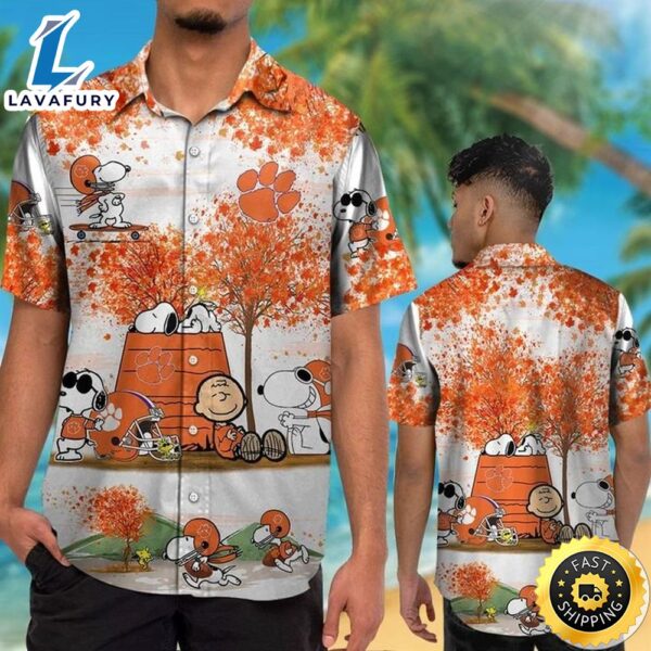 Clemson Tigers Snoopy Autumn Hawaiian Shirt