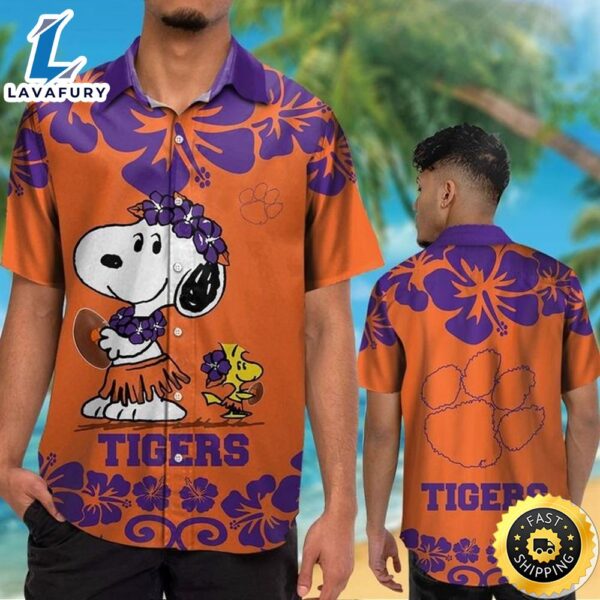 Clemson Tigers & Snoopy Hawaiian Shirt