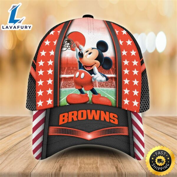 Cleveland Browns Mickey Mouse 3D Cap