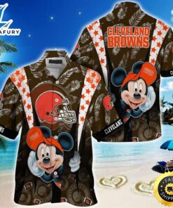 Cleveland Browns Mickey Mouse  NFL Hawaiian Shirt