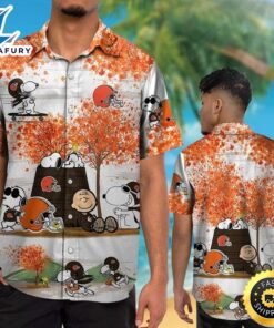 Cleveland Browns Snoopy Autumn Hawaiian…