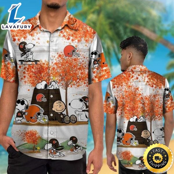 Cleveland Browns Snoopy Autumn Hawaiian Shirt