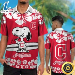 Cleveland Indians Snoopy Hawaiian Shirt