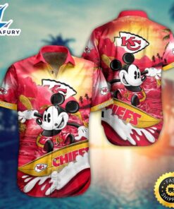 Cool Disney Mickey Mouse Kansas City Chiefs NFL Hawaiian Shirt For Summer