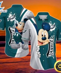 Cool Mickey Mouse Disney NFL Philadelphia Eagles  NFL Hawaiian Shirt