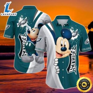 Cool Mickey Mouse Disney NFL Philadelphia Eagles  NFL Hawaiian Shirt