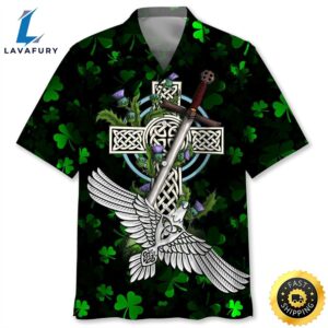 Cross Irish St.Patrick Day Trendy Hawaiian Shirt