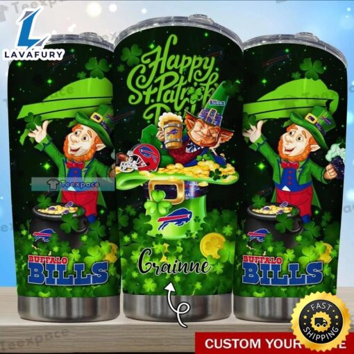 Custom Buffalo Bills Happy Saint Patrick’s Day Tumbler