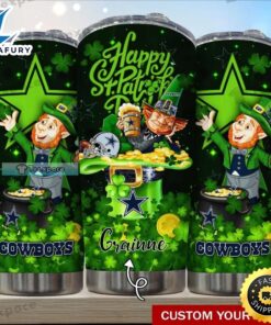 Custom Dallas Cowboys Happy Saint Patrick’s Day Tumbler