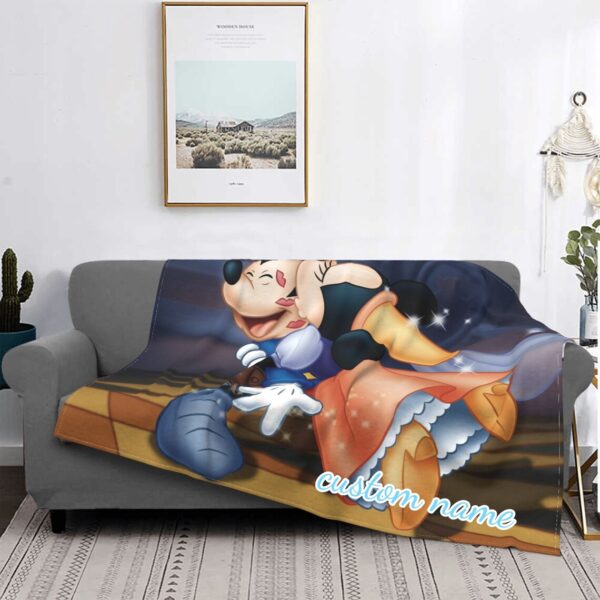 Custom Name Blanket Disney Mickey Mouse Personalized Blankets Birthday Gift Customized DIY