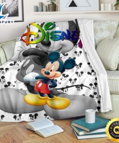 Cute Mickey Fleece Blanket For Bedding Decor Fans 2