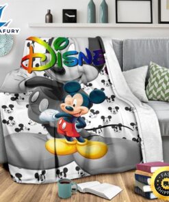 Cute Mickey Fleece Blanket For Bedding Decor Fans 3