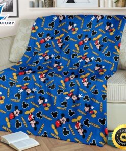 Cute Pattern Mickey Fleece Blanket For Bedding Decor Fans 2