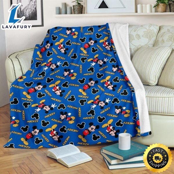 Cute Pattern Mickey Fleece Blanket For Bedding Decor