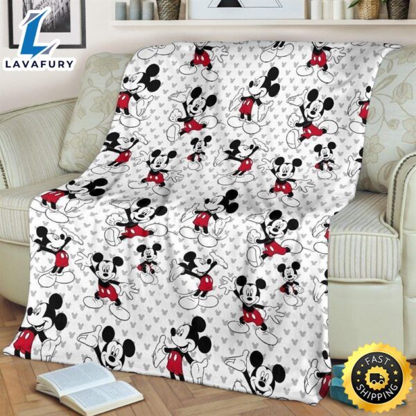 Cute Pattern Mickey Mouse Fleece Blanket