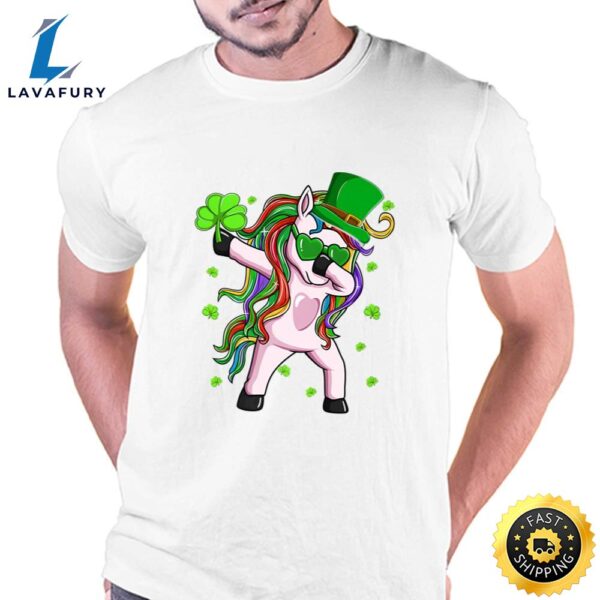 Dabbing Lepricorn Irish Unicorn St Patricks Day T-Shirt