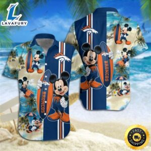 Denver Broncos Mickey Mouse Hawaiian Shirt