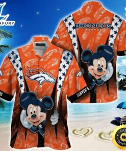 Denver Broncos Mickey Mouse  NFL Hawaiian Shirt