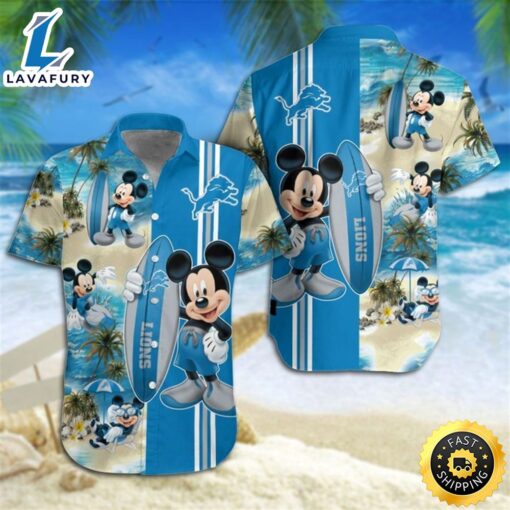 Detroit Lions Mickey Mouse Hawaiian Shirt