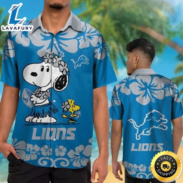 Detroit Lions & Snoopy Hawaiian Shirt