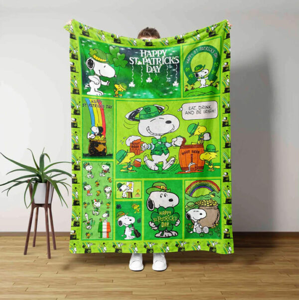 Disney Happy St Patrick’s Day Blanket Snoopy Blanket