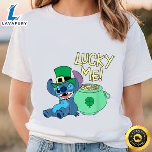 Disney Lilo And Stitch Lucky Me Stitch St Patrickâ€™s Day T-Shirt