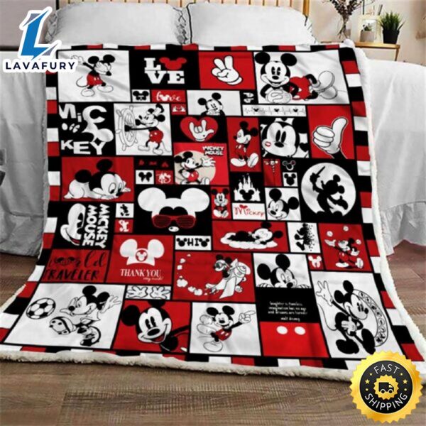 Disney Mickey Mouse Fleece Blanket For Lovers