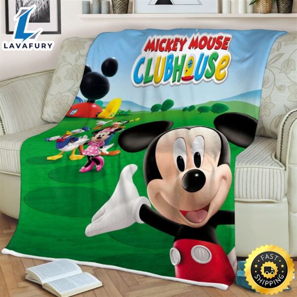 Disney Mickey Mouse Gift For Fan, Disney Mickey Mouse Clubhouse Comfy Throw Blanket Gift