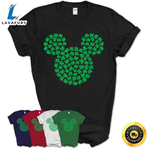 Disney Mickey Mouse Green Clovers St. Patrick’S Day T-Shirt