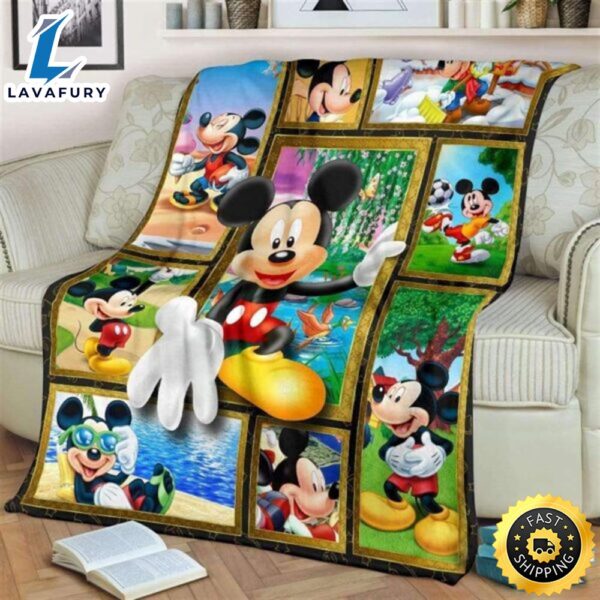 Disney Mickey Mouse & Nature Blanket Couch Sofa Bedroom Livingroom Office Home Decoration