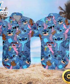 Disney Stitch Hawaiian Shirt Beach…