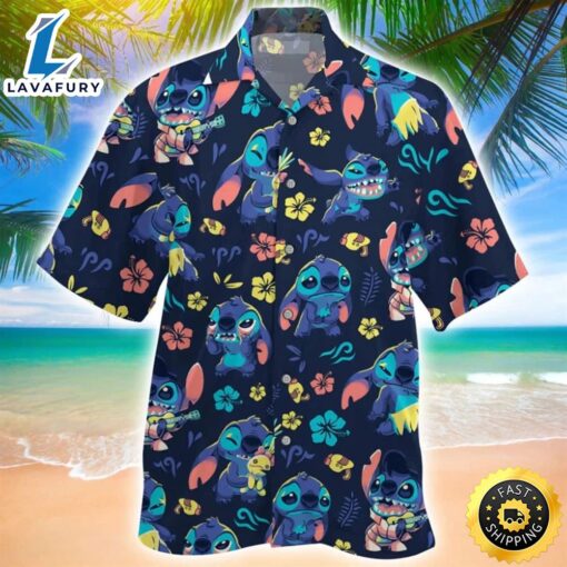 Disney Stitch Hawaiian Shirt Gift For Beach Trip