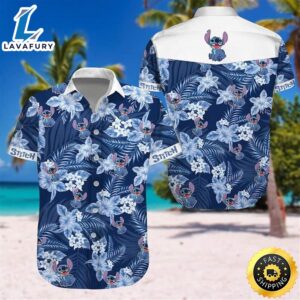 Disney Stitch Hawaiian Shirt Hibiscus…