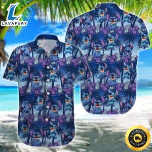 Disney Stitch Hawaiian Shirt Palm…