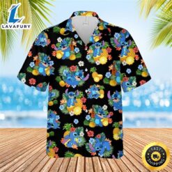 Disney Stitch Hawaiian Shirt Pineapple…