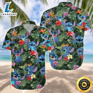 Disney Stitch Hawaiian Shirt Summer…