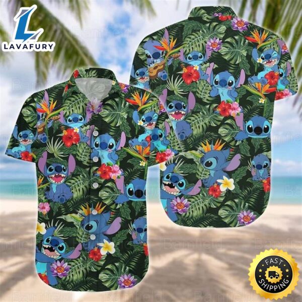 Disney Stitch Hawaiian Shirt Summer Vacation Gift For Beach Lovers