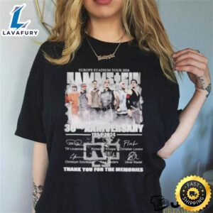 Europe Stadium Tour 2024 Rammstein 30th Anniversary 1994 2024 Thank You For The Memories Shirt