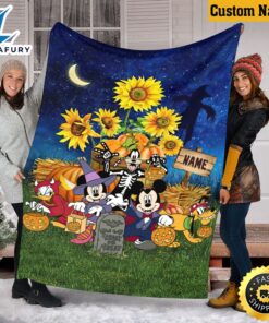 Fall Season Mickey Halloween Blanket…