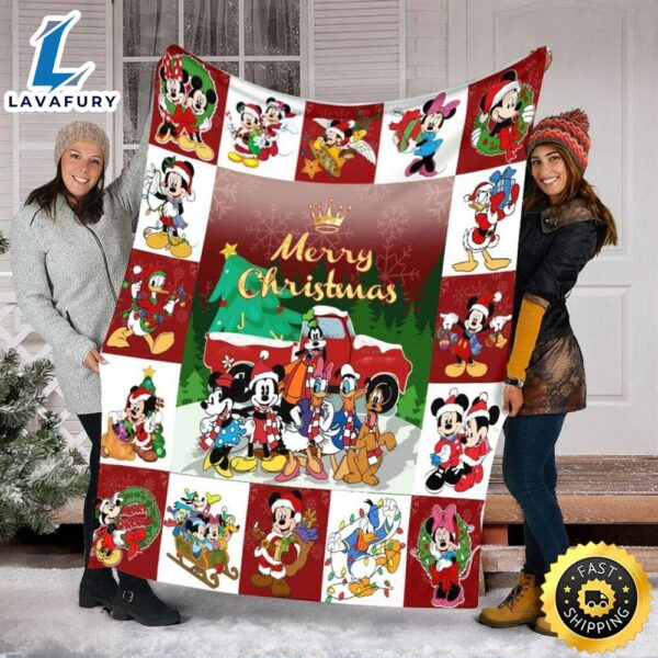Fleece Blanket For Fan  Mickey ChristmasChristmas Blanket