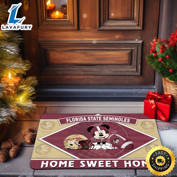 Florida State Seminoles  Sport Team And Mickey Mouse NCAA Doormat