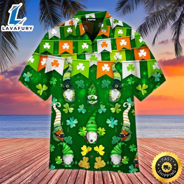 Funny Gnome Happy Saint Patrick Day Trendy Hawaiian Shirt For