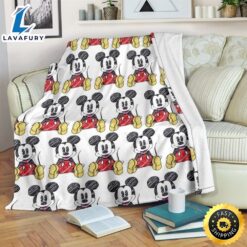 Funny Mickey Fleece Blanket For…