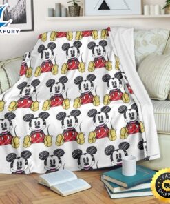 Funny Mickey Fleece Blanket For…