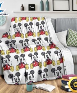 Funny Mickey Fleece Blanket For Fans 3