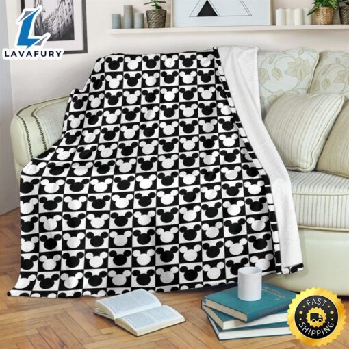 Funny Mickey Hat Fleece Blanket For Dn Fan