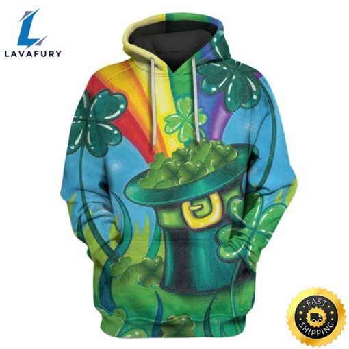 Funny Saint Patricks Day Over Print 3d Zip Hoodie