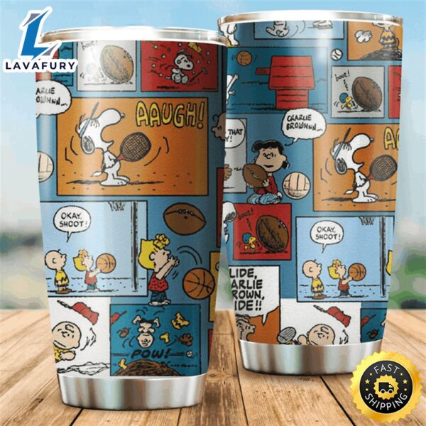 Funny Snoopy And Charlie Brown 11 Gift For Lover Travel Tumbler