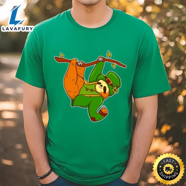 Funny St.Patrick’s Day Sloth Leprechaun T-Shirt