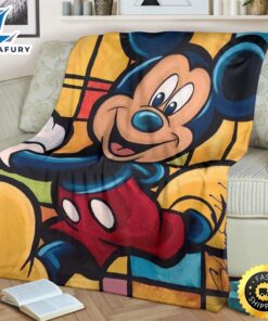 Graphic Art Mickey Mouse Fleece Blanket For DN Fans 2